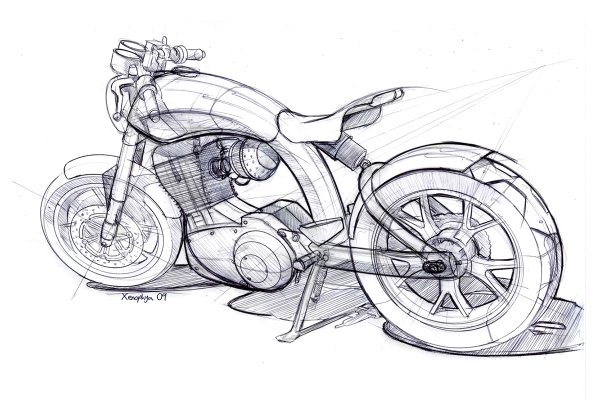 Harley Davidson скетч