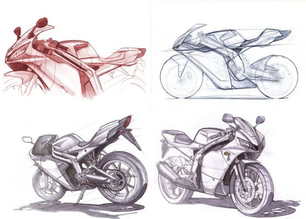 Мотоцикл BMW r100 чертеж