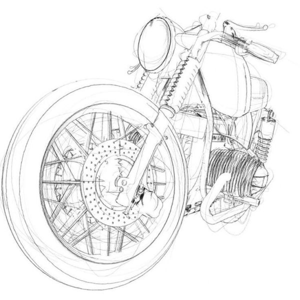 Мотоцикл сзади референс