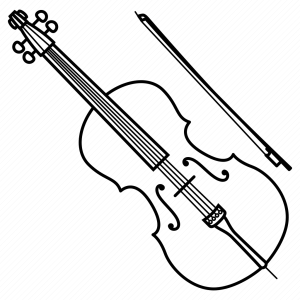Скрипка рисунок карандашом для детей