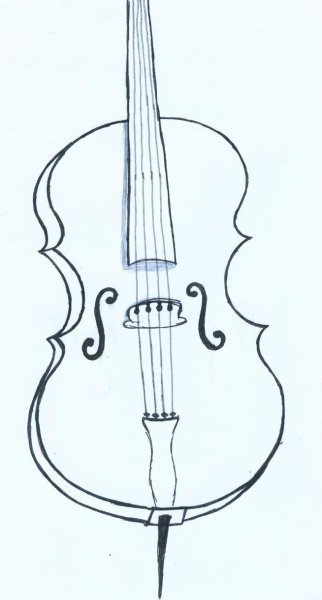 Скрипка карандашом