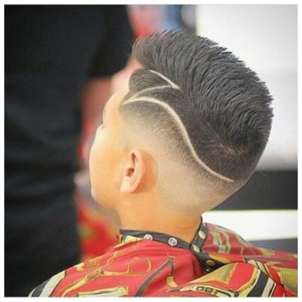 Полоски на мужских стрижках детские