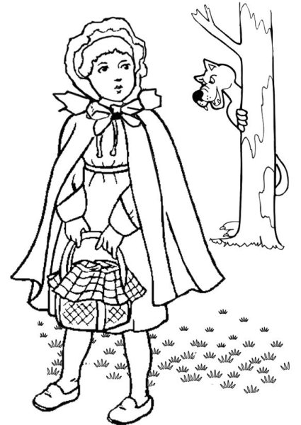 Раскраски Red riding Hood для детей