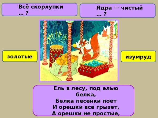 А орешки непростые