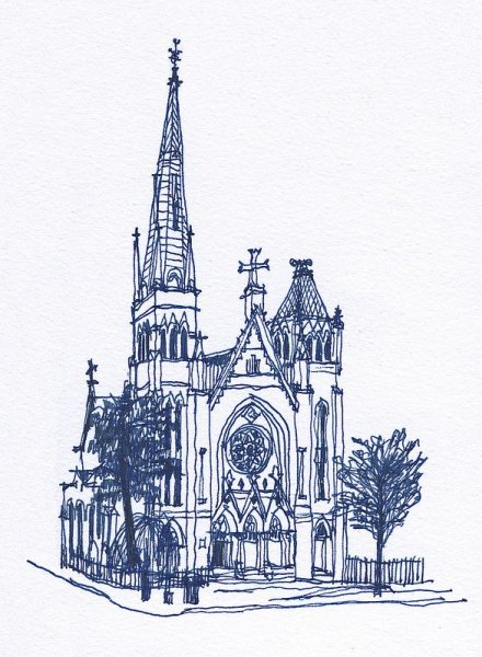 Кельнский собор фасад чертеж