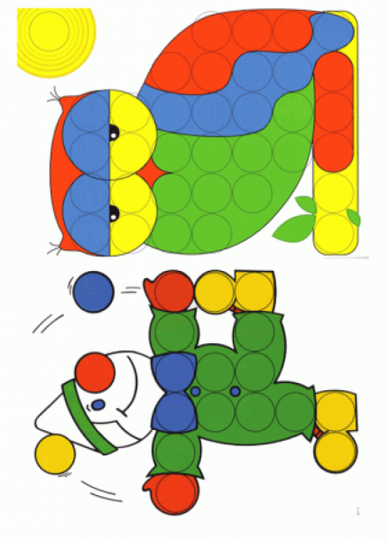Трафареты для мозаики детям