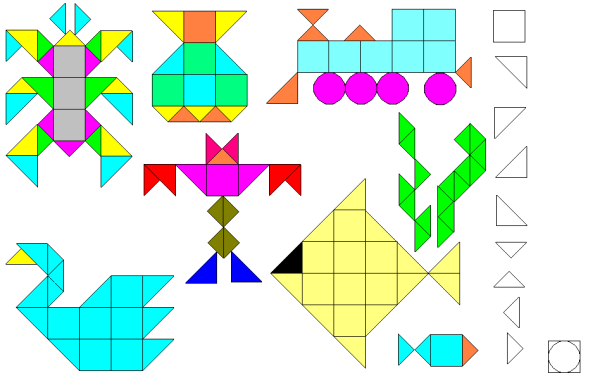 Фигуры из геометрической мозаики