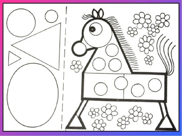 Аппликация из геометрических фигур