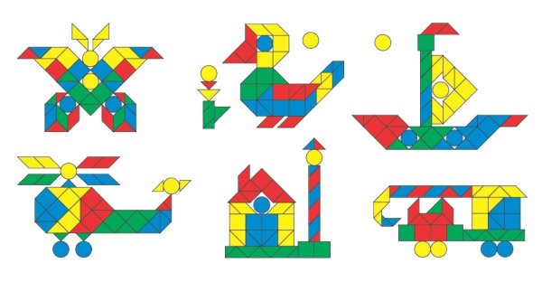 Фигуры из геометрической мозаики