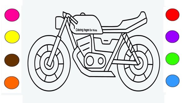 Пошаговый рисунок мотоцикла