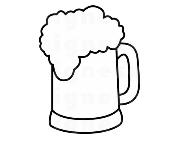 Пивная Кружка трафарет