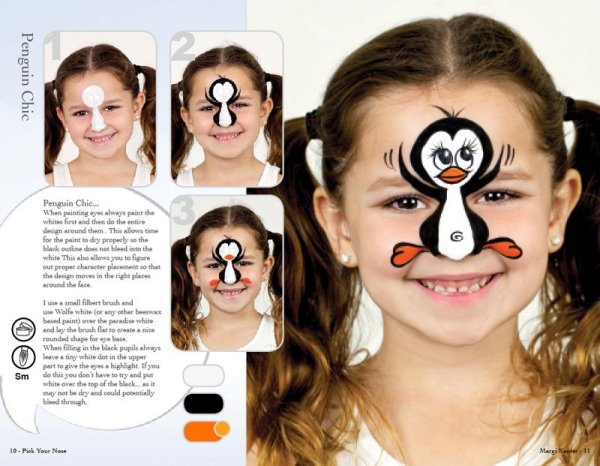 Схемы аквагрима для детей простые