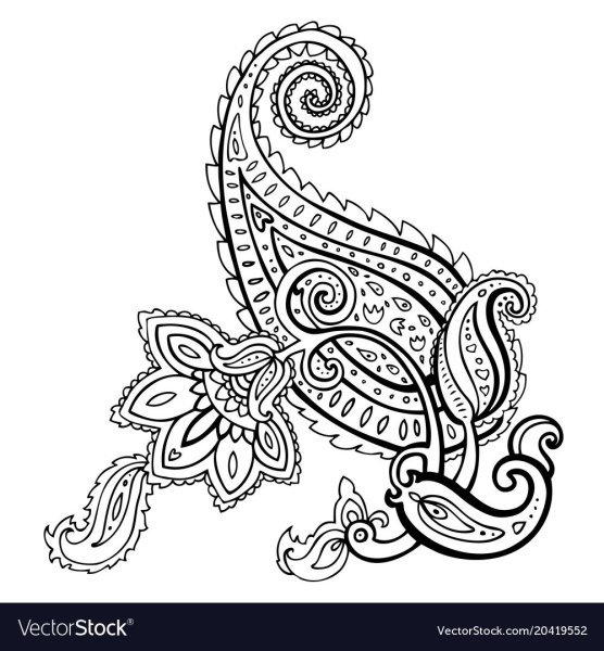 Турецкий огурец трафарет