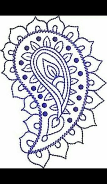 Турецкий огурец трафарет