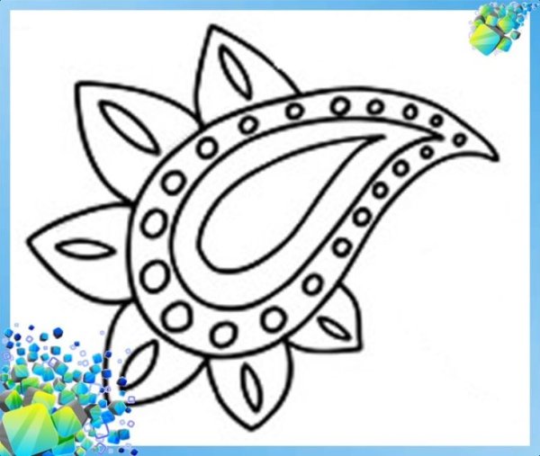 Огурцы индийские простые шаблоны