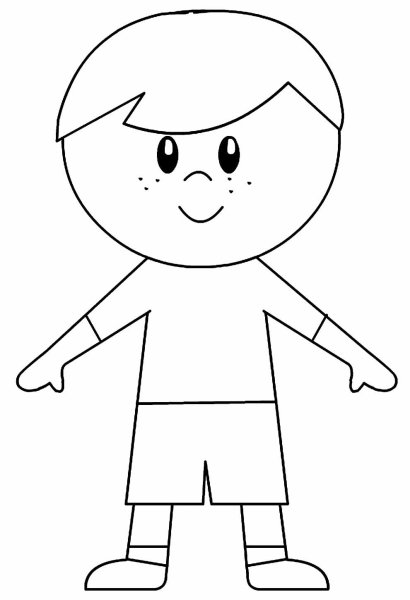 Рисунок человечка для раскрашивания
