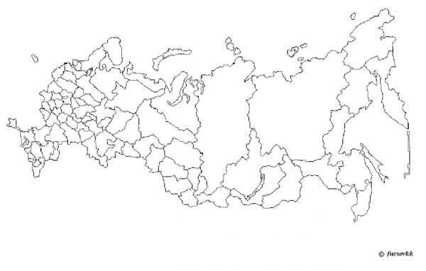 Карта экономических районов России пустая