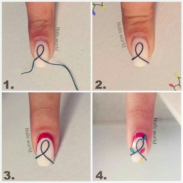 Рисунки на ногтях пошагово