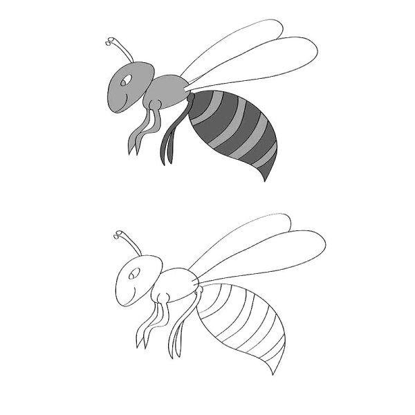 Рисунок пчелы карандашом для срисовки