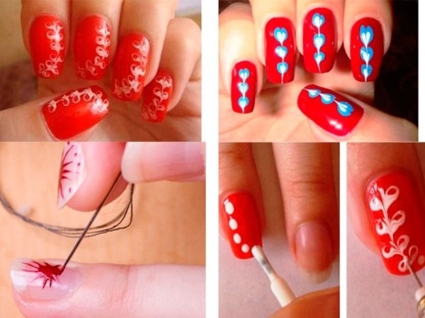 Узоры для ногтей легкие