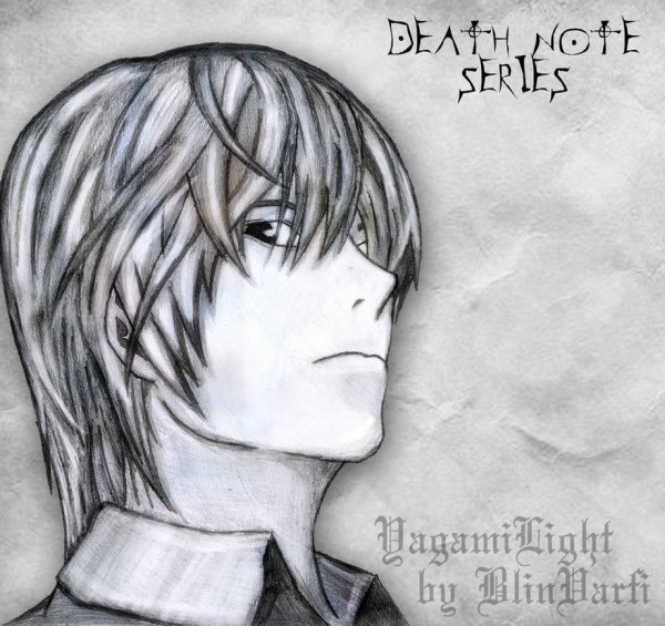 Кира тетрадь смерти нарисовать