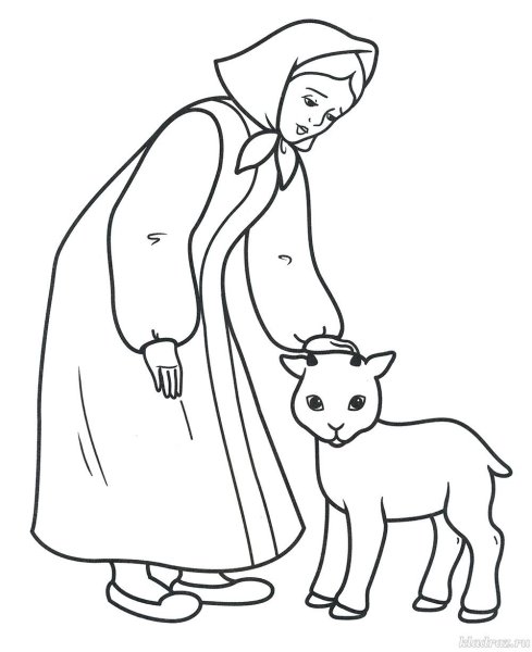 Раскраска по сказке сестрица алёнушка и братец Иванушка