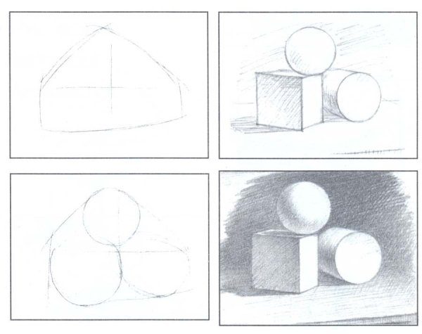 Поэтапное рисование геометрических фигур