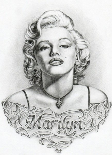 Мерелин эскизы Мэрилин Монро