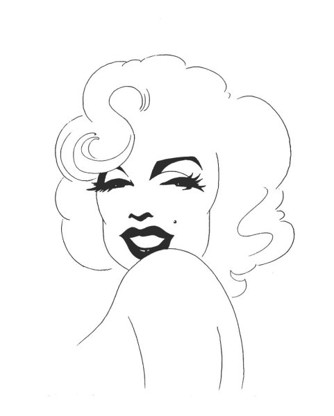 Мэрилин Монро портрет черно белый