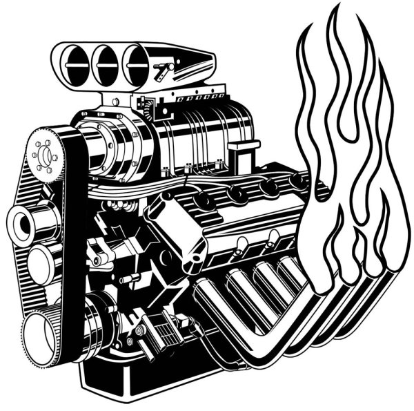 Векторное изображение двигателя