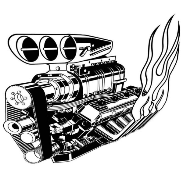 Двигатель нарисованный