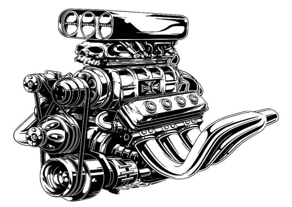 Двигатель рисунок