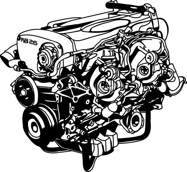 2jz GTE engine vector