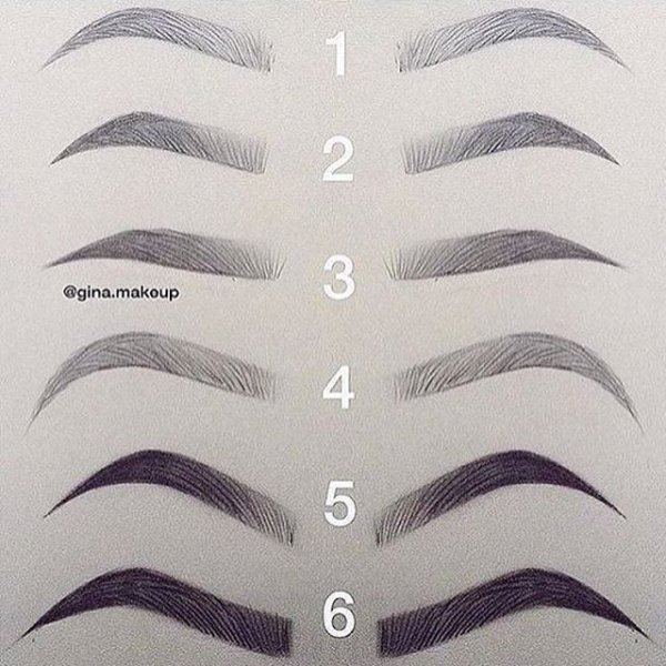 Форма тату бровей