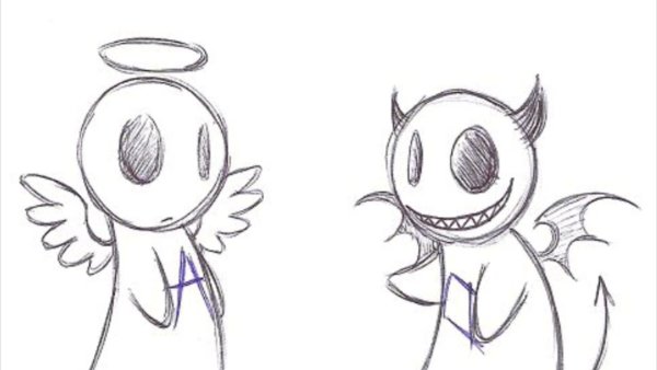 Лёгкие рисунки демонов