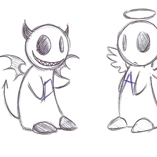 Демон рисунок карандашом