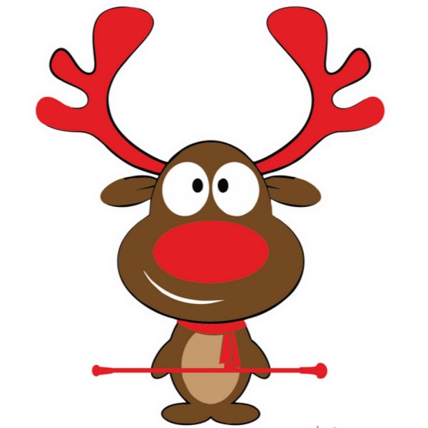 Смешной олень на окно