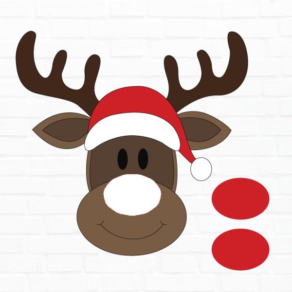 Мордочка новогоднего оленя