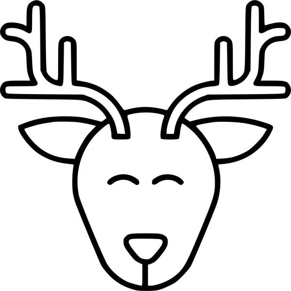 Морда оленя раскраска