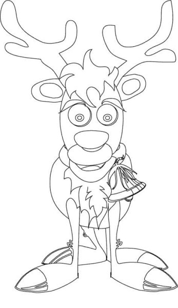 Мордочка оленя трафарет