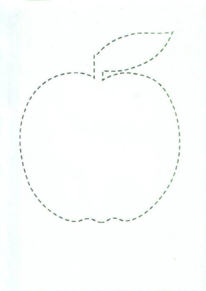 Обведи по точкам фрукты