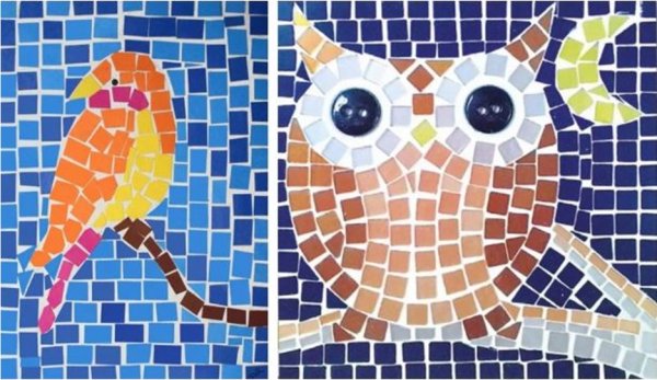 Рисунки для выкладывания мозаики