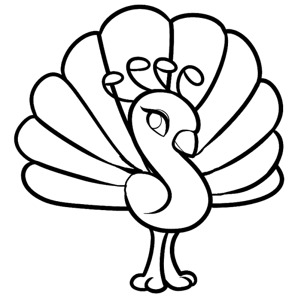 Раскраска павлина