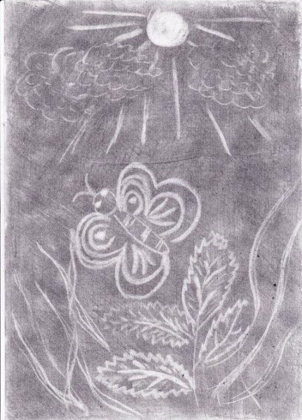 Рисование ластиком ромашки