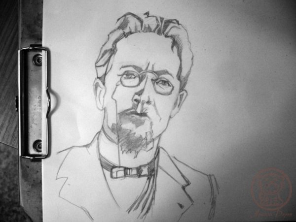 Иллюстрация к рассказу толстый и тонкий Чехов