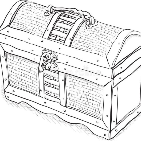 Пиратский сундук рисунок