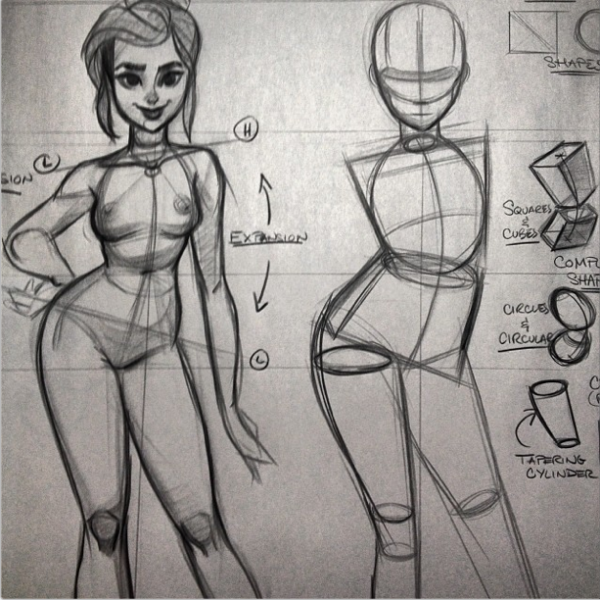 Стилистика рисования тела