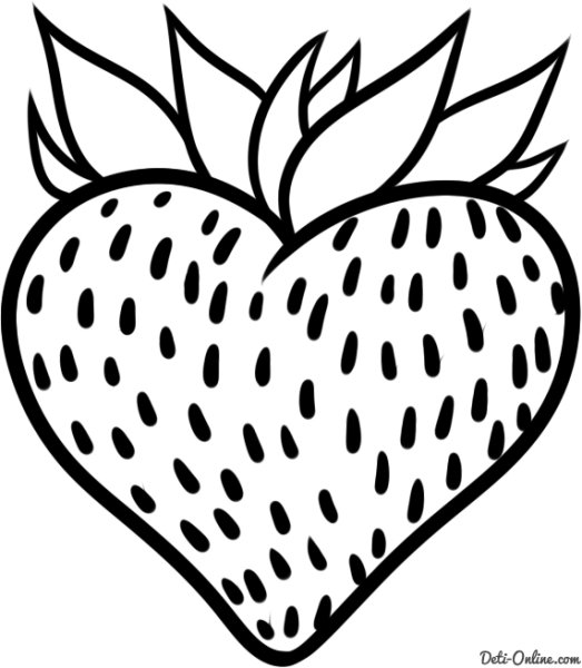 Клубника раскраска