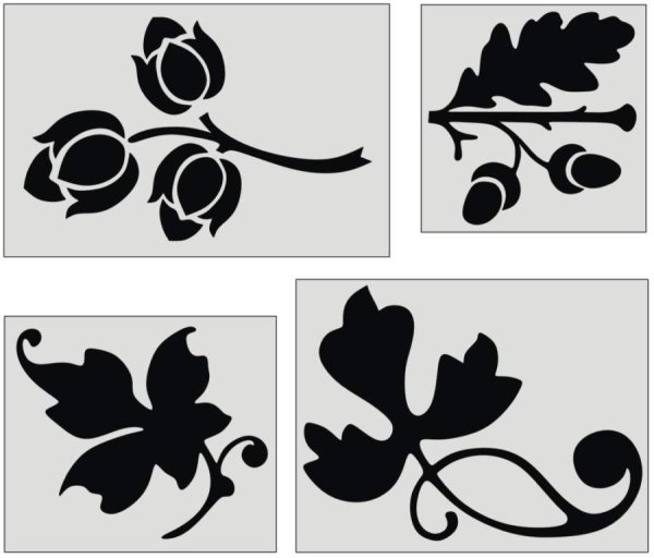 Простые трафареты для декора