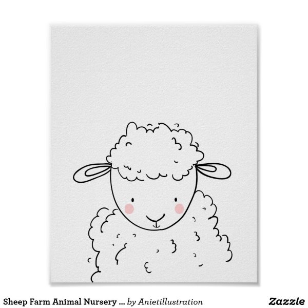 Овечка раскраска для детей